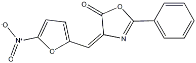 4-({5-nitro-2-furyl}methylene)-2-phenyl-1,3-oxazol-5(4H)-one Struktur