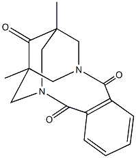 1,10-dimethyl-3,8-diaza-5,6-benzotricyclo[6.3.1.1~3,10~]tridec-5-ene-4,7,11-trione Struktur