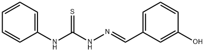 3-hydroxybenzaldehyde N-phenylthiosemicarbazone Struktur