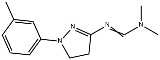 N,N-dimethyl-N'-[1-(3-methylphenyl)-4,5-dihydro-1H-pyrazol-3-yl]imidoformamide Struktur