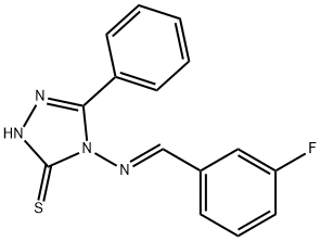 4-[(3-fluorobenzylidene)amino]-5-phenyl-4H-1,2,4-triazol-3-yl hydrosulfide Struktur