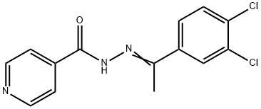 N'-[1-(3,4-dichlorophenyl)ethylidene]isonicotinohydrazide Struktur