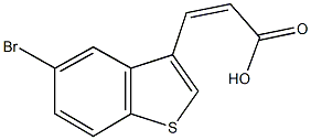 3-(5-bromo-1-benzothien-3-yl)acrylic acid Struktur