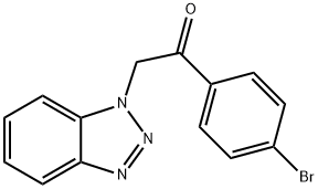 2-(1H-1,2,3-benzotriazol-1-yl)-1-(4-bromophenyl)ethanone Struktur