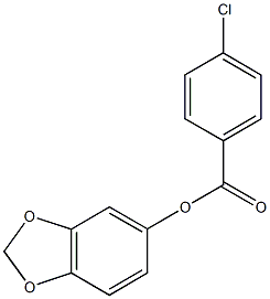 1,3-benzodioxol-5-yl 4-chlorobenzoate Struktur