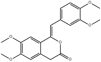 1-(3,4-dimethoxybenzylidene)-6,7-dimethoxy-1,4-dihydro-3H-isochromen-3-one Struktur