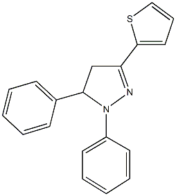 1,5-diphenyl-3-(2-thienyl)-4,5-dihydro-1H-pyrazole Struktur