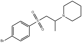 4-bromophenyl 2-(1-piperidinyl)propyl sulfone Struktur