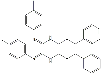 N'~1~,N'~2~-bis(4-methylphenyl)-N~1~,N~2~-bis(3-phenylpropyl)ethanediimidamide Struktur