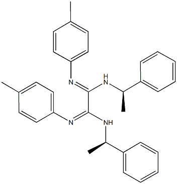 N'~1~,N'~2~-bis(4-methylphenyl)-N~1~,N~2~-bis(1-phenylethyl)ethanediimidamide Struktur