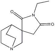 1-ethyl-spiro(pyrrolidine-3,3'-quinuclidine)-2,5-dione Struktur