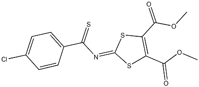 dimethyl 2-[(4-chlorobenzothioyl)imino]-1,3-dithiole-4,5-dicarboxylate Struktur