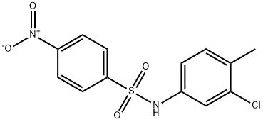 N-(3-chloro-4-methylphenyl)-4-nitrobenzenesulfonamide Struktur