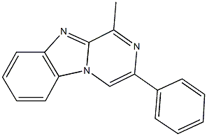 1-methyl-3-phenylpyrazino[1,2-a]benzimidazole Struktur