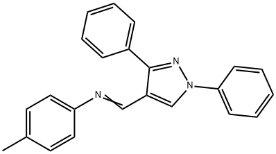 N-[(1,3-diphenyl-1H-pyrazol-4-yl)methylene]-N-(4-methylphenyl)amine Struktur