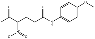 4-nitro-N-(4-methoxyphenyl)-5-oxohexanamide Struktur