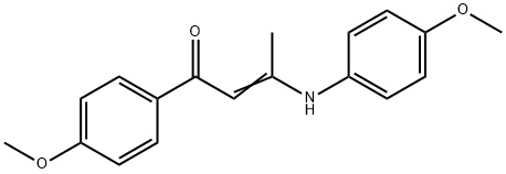 3-(4-methoxyanilino)-1-(4-methoxyphenyl)-2-buten-1-one Struktur