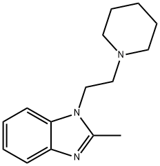 2-methyl-1-[2-(1-piperidinyl)ethyl]-1H-benzimidazole Struktur