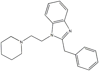 2-benzyl-1-[2-(1-piperidinyl)ethyl]-1H-benzimidazole Struktur