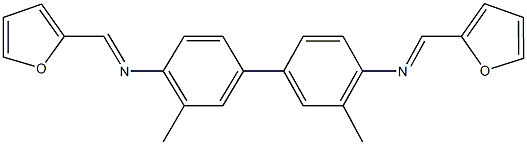 N-(2-furylmethylene)-N-{4'-[(2-furylmethylene)amino]-3,3'-dimethyl[1,1'-biphenyl]-4-yl}amine Struktur