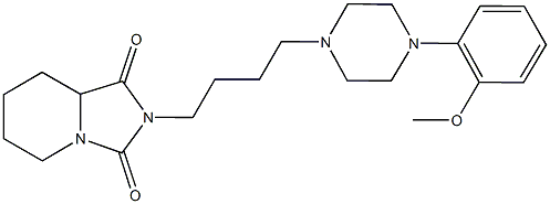 2-{4-[4-(2-methoxyphenyl)-1-piperazinyl]butyl}tetrahydroimidazo[1,5-a]pyridine-1,3(2H,5H)-dione Struktur