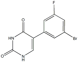 5-(3-bromo-5-fluorophenyl)-2,4(1H,3H)-pyrimidinedione Struktur