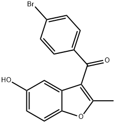 (4-bromophenyl)(5-hydroxy-2-methyl-1-benzofuran-3-yl)methanone Struktur