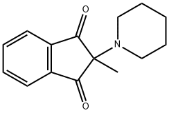 2-methyl-2-(1-piperidinyl)-1H-indene-1,3(2H)-dione Struktur