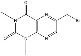 6-(bromomethyl)-1,3-dimethyl-2,4(1H,3H)-pteridinedione Struktur