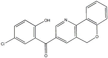 (5-chloro-2-hydroxyphenyl)(5H-chromeno[4,3-b]pyridin-3-yl)methanone Struktur