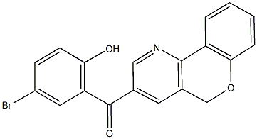 (5-bromo-2-hydroxyphenyl)(5H-chromeno[4,3-b]pyridin-3-yl)methanone Struktur