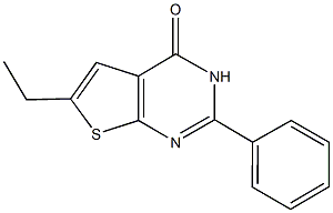 6-ethyl-2-phenylthieno[2,3-d]pyrimidin-4(3H)-one Struktur