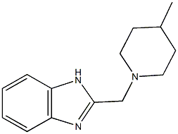 2-[(4-methyl-1-piperidinyl)methyl]-1H-benzimidazole Struktur