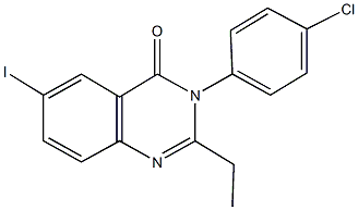 3-(4-chlorophenyl)-2-ethyl-6-iodo-4(3H)-quinazolinone Struktur