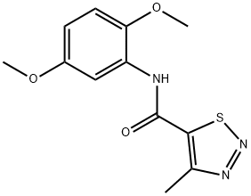 N-(2,5-dimethoxyphenyl)-4-methyl-1,2,3-thiadiazole-5-carboxamide Struktur