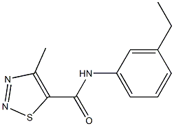 N-(3-ethylphenyl)-4-methyl-1,2,3-thiadiazole-5-carboxamide Struktur