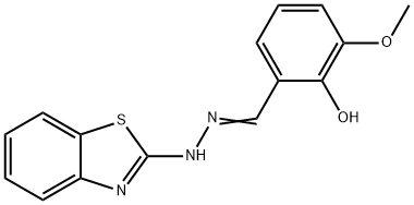 2-hydroxy-3-methoxybenzaldehyde 1,3-benzothiazol-2-ylhydrazone Struktur