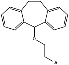 2-bromoethyl 10,11-dihydro-5H-dibenzo[a,d]cyclohepten-5-yl ether Struktur