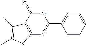 5,6-dimethyl-2-phenylthieno[2,3-d]pyrimidin-4(3H)-one Struktur