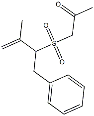 1-[(1-benzyl-2-methyl-2-propenyl)sulfonyl]acetone Struktur