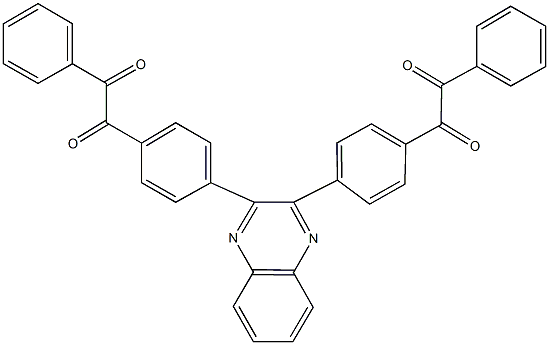 1-[4-(3-{4-[oxo(phenyl)acetyl]phenyl}-2-quinoxalinyl)phenyl]-2-phenyl-1,2-ethanedione Struktur