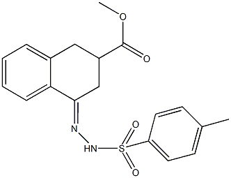 methyl 4-{[(4-methylphenyl)sulfonyl]hydrazono}-1,2,3,4-tetrahydro-2-naphthalenecarboxylate Struktur