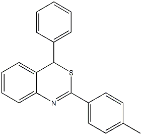 2-(4-methylphenyl)-4-phenyl-4H-3,1-benzothiazine Struktur