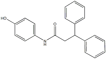 N-(4-hydroxyphenyl)-3,3-diphenylpropanamide Struktur