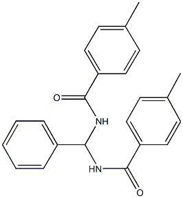 4-methyl-N-[[(4-methylbenzoyl)amino](phenyl)methyl]benzamide Struktur