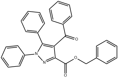 benzyl 4-benzoyl-1,5-diphenyl-1H-pyrazole-3-carboxylate Struktur