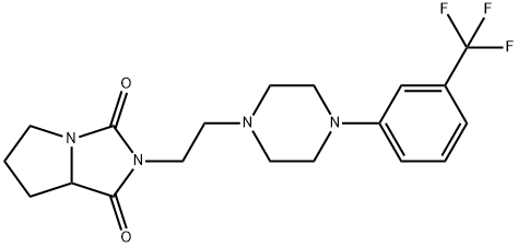 2-(2-{4-[3-(trifluoromethyl)phenyl]-1-piperazinyl}ethyl)tetrahydro-1H-pyrrolo[1,2-c]imidazole-1,3(2H)-dione Struktur