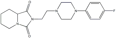 2-{2-[4-(4-fluorophenyl)-1-piperazinyl]ethyl}tetrahydroimidazo[1,5-a]pyridine-1,3(2H,5H)-dione Struktur