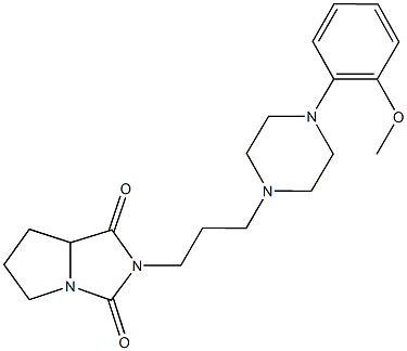 2-{3-[4-(2-methoxyphenyl)-1-piperazinyl]propyl}tetrahydro-1H-pyrrolo[1,2-c]imidazole-1,3(2H)-dione Struktur