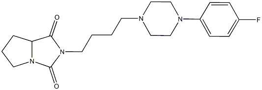 2-{4-[4-(4-fluorophenyl)-1-piperazinyl]butyl}tetrahydro-1H-pyrrolo[1,2-c]imidazole-1,3(2H)-dione Struktur